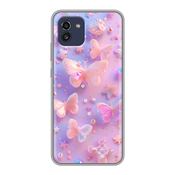 Силиконовый чехол на Samsung Galaxy A03 с принтом Бабочки