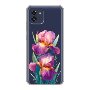 Силиконовый чехол на Samsung Galaxy A03 с принтом Цветы орхидеи Силиконовый чехол на Samsung Galaxy A03 с принтом Цветы орхидеи