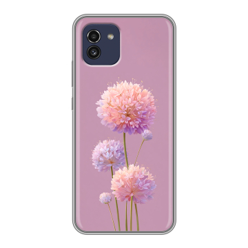 Силиконовый чехол на Samsung Galaxy A03 с принтом Цветы