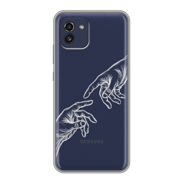Силиконовый чехол на Samsung Galaxy A03 с принтом Сотворение мира Силиконовый чехол на Samsung Galaxy A03 с принтом Сотворение мира