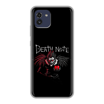 Силиконовый чехол на Samsung Galaxy A03 с принтом Death note Тетрадь смерти