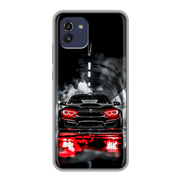 Силиконовый чехол на Samsung Galaxy A03 с принтом BMW БМВ