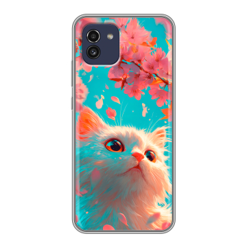 Силиконовый чехол на Samsung Galaxy A03 с принтом Красивый кот