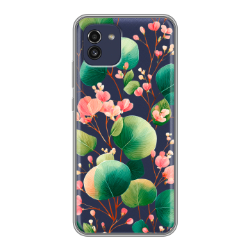 Силиконовый чехол на Samsung Galaxy A03 с принтом женский