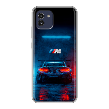 Силиконовый чехол на Samsung Galaxy A03 с принтом BMW БМВ