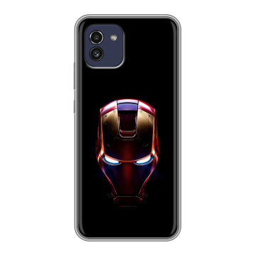 Силиконовый чехол на Samsung Galaxy A03 с принтом IronMan Железный человек