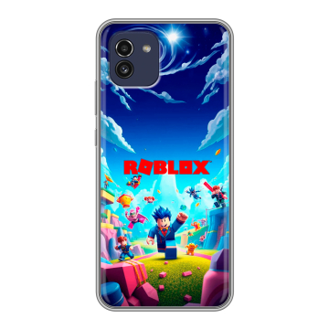 Силиконовый чехол на Samsung Galaxy A03 с принтом Roblox Роблокс Силиконовый чехол на Samsung Galaxy A03 с принтом Roblox Роблокс