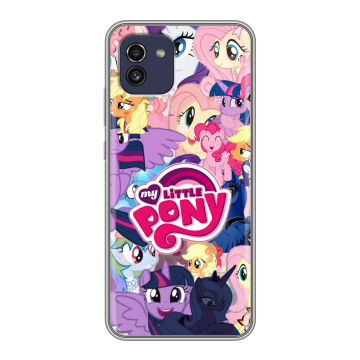 Силиконовый чехол на Samsung Galaxy A03 с принтом My little pony Дружба чудо