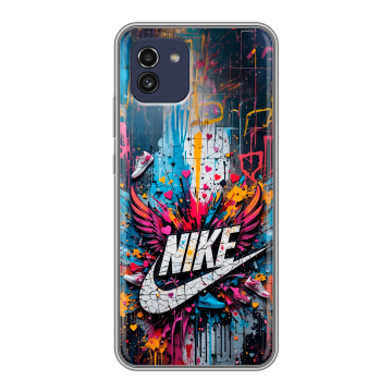 Силиконовый чехол на Samsung Galaxy A03 с принтом Nike Найк Силиконовый чехол на Samsung Galaxy A03 с принтом Nike Найк