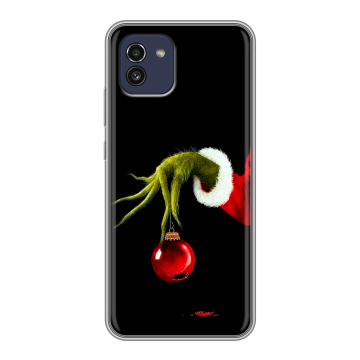 Силиконовый чехол на Samsung Galaxy A03 с принтом Новый год Гринч Силиконовый чехол на Samsung Galaxy A03 с принтом Новый год Гринч