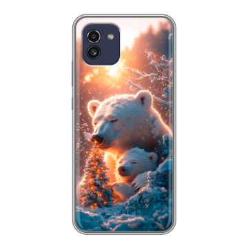 Силиконовый чехол на Samsung Galaxy A03 с принтом Новый год