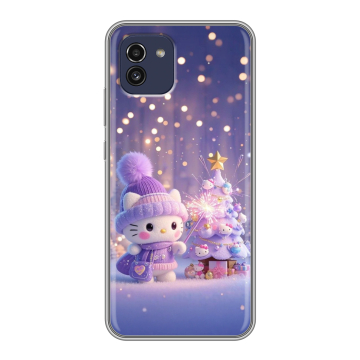 Силиконовый чехол на Samsung Galaxy A03 с принтом Новый год