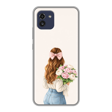 Силиконовый чехол на Samsung Galaxy A03 с принтом женский Силиконовый чехол на Samsung Galaxy A03 с принтом женский
