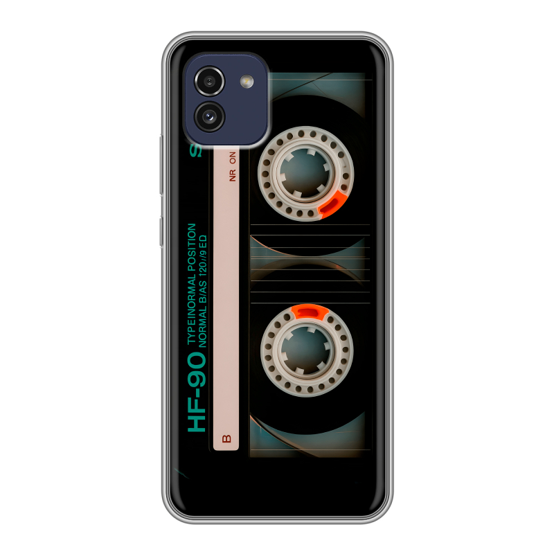 Силиконовый чехол на Samsung Galaxy A03 с принтом Кассета Силиконовый чехол на Samsung Galaxy A03 с принтом Кассета