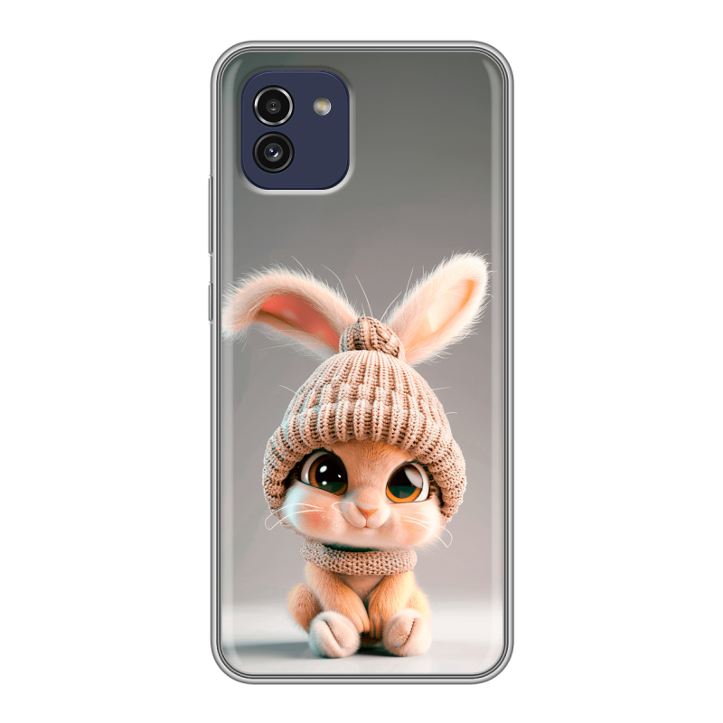 Силиконовый чехол на Samsung Galaxy A03 с принтом Кролик Силиконовый чехол на Samsung Galaxy A03 с принтом Кролик