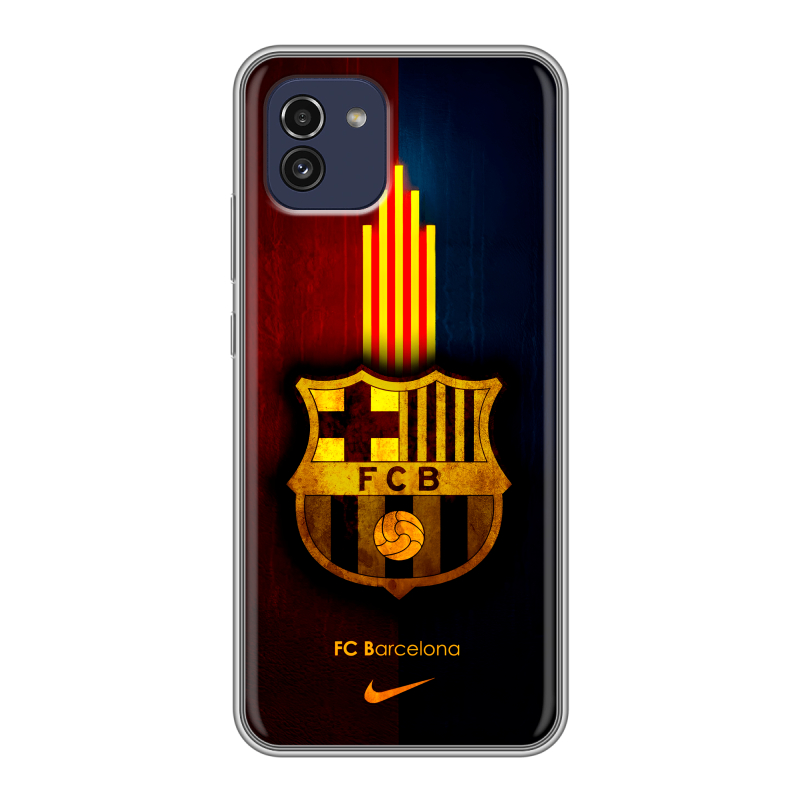 Силиконовый чехол на Samsung Galaxy A03 с принтом Барселона Barcelona Силиконовый чехол на Samsung Galaxy A03 с принтом Барселона Barcelona