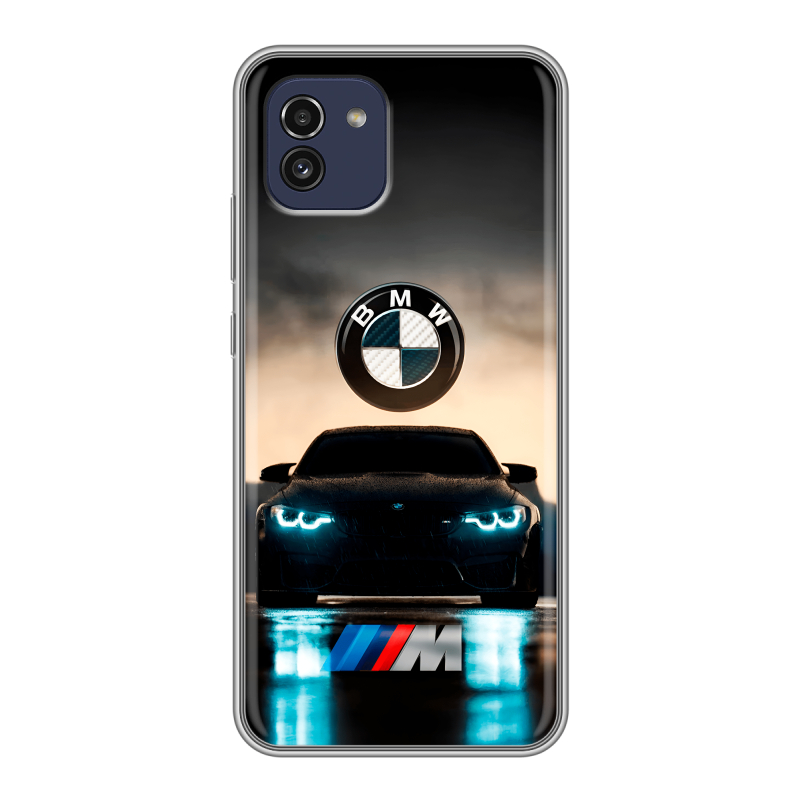 Силиконовый чехол на Samsung Galaxy A03 с принтом БМВ BMW Силиконовый чехол на Samsung Galaxy A03 с принтом БМВ BMW