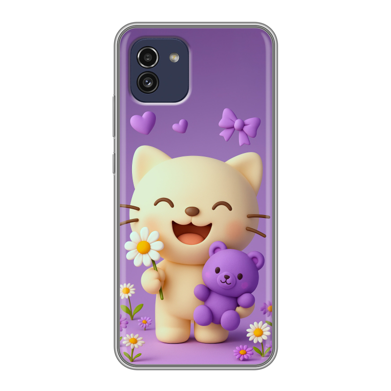 Силиконовый чехол на Samsung Galaxy A03 с принтом для девочек Силиконовый чехол на Samsung Galaxy A03 с принтом для девочек