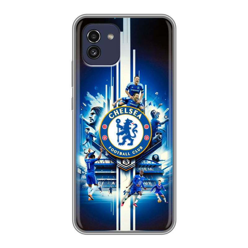 Силиконовый чехол на Samsung Galaxy A03 с принтом Chelsea Челси Силиконовый чехол на Samsung Galaxy A03 с принтом Chelsea Челси