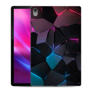 Силиконовый чехол на планшета Lenovo Tab P11 Plus с принтом Геометрия неона Силиконовый чехол на планшета Lenovo Tab P11 Plus с принтом Геометрия неона
