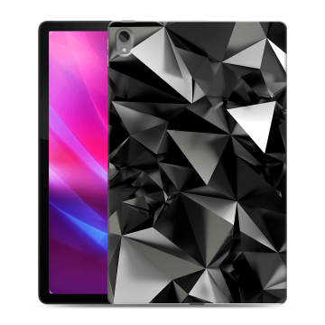 Силиконовый чехол на планшета Lenovo Tab P11 Plus с принтом Черные кристаллы Силиконовый чехол на планшета Lenovo Tab P11 Plus с принтом Черные кристаллы