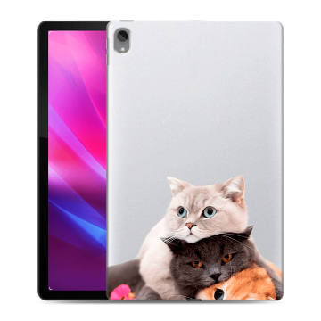 Силиконовый чехол на планшета Lenovo Tab P11 Plus с принтом Кошки Силиконовый чехол на планшета Lenovo Tab P11 Plus с принтом Кошки