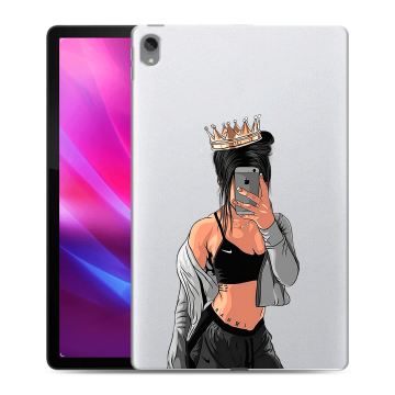 Силиконовый чехол на планшета Lenovo Tab P11 Plus с принтом Женские принты Силиконовый чехол на планшета Lenovo Tab P11 Plus с принтом Женские принты