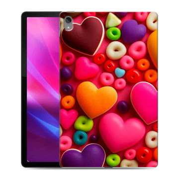 Силиконовый чехол на планшета Lenovo Tab P11 Plus с принтом Сердечки Силиконовый чехол на планшета Lenovo Tab P11 Plus с принтом Сердечки