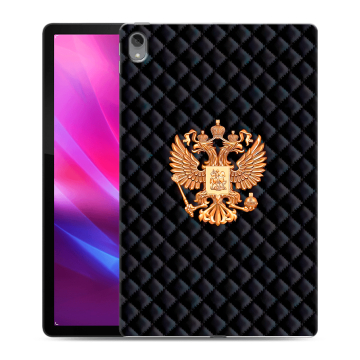 Силиконовый чехол на Lenovo Tab P11 Plus с принтом Герб России принт