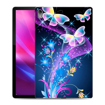 Силиконовый чехол на Lenovo Tab P11 Plus с принтом Бабочки
