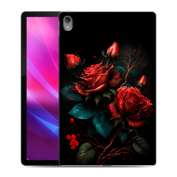 Силиконовый чехол на Lenovo Tab P11 Plus с принтом Розы красные