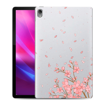 Силиконовый чехол на Lenovo Tab P11 Plus с принтом Ветка сакуры