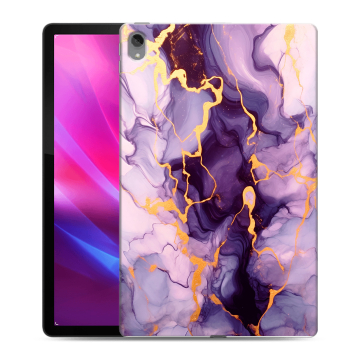 Силиконовый чехол на Lenovo Tab P11 Plus с принтом Мрамор