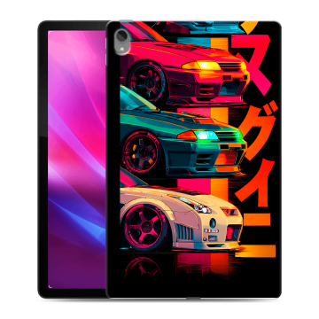 Силиконовый чехол на Lenovo Tab P11 Plus с принтом Гоночные машины