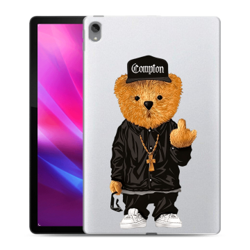 Силиконовый чехол на Lenovo Tab P11 Plus с принтом Мишка