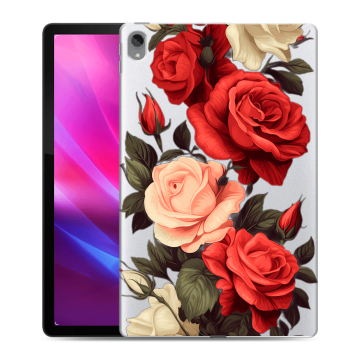 Силиконовый чехол на Lenovo Tab P11 Plus с принтом Розы