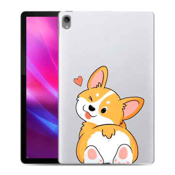 Силиконовый чехол на Lenovo Tab P11 Plus с принтом Корги