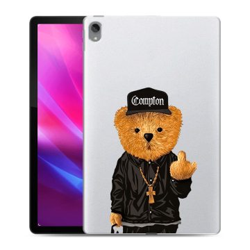 Силиконовый чехол на Lenovo Tab P11 Plus с принтом Плюшевый медведь