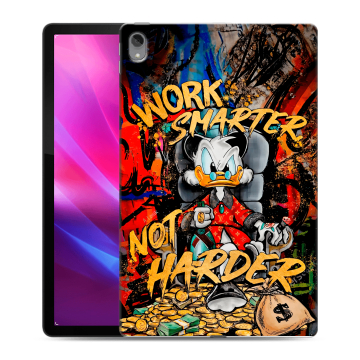 Силиконовый чехол на Lenovo Tab P11 Plus с принтом Дональд Дак Деньги