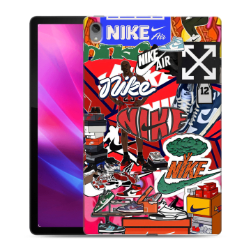 Силиконовый чехол на Lenovo Tab P11 Plus с принтом Найк Nike яркий
