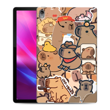 Силиконовый чехол на Lenovo Tab P11 Plus с принтом капибара