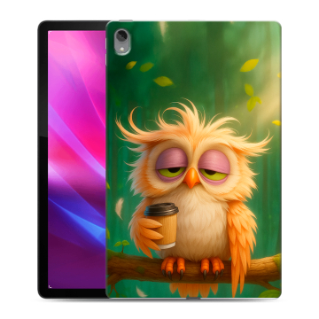 Силиконовый чехол на Lenovo Tab P11 Plus с принтом сова