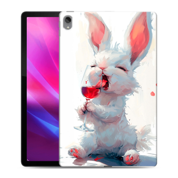 Силиконовый чехол на Lenovo Tab P11 Plus с принтом кролик зайчик