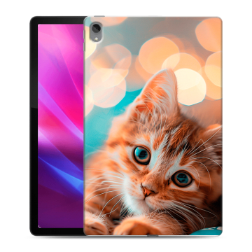 Силиконовый чехол на Lenovo Tab P11 Plus с принтом котик