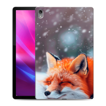 Силиконовый чехол на Lenovo Tab P11 Plus с принтом лиса Силиконовый чехол на Lenovo Tab P11 Plus с принтом лиса