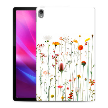 Силиконовый чехол на Lenovo Tab P11 Plus с принтом цветы