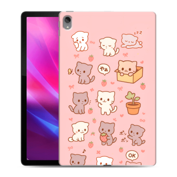 Силиконовый чехол на Lenovo Tab P11 Plus с принтом Hello Kitty Хелоу Кити