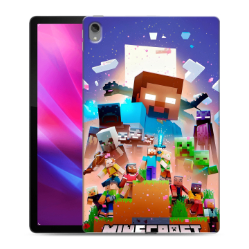 Силиконовый чехол на Lenovo Tab P11 Plus с принтом Майнкрафт Minecraft