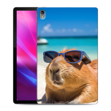 Силиконовый чехол на Lenovo Tab P11 Plus с принтом Капибара