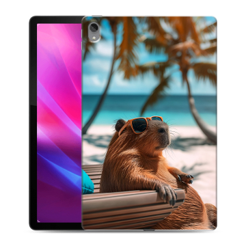 Силиконовый чехол на Lenovo Tab P11 Plus с принтом Капибара